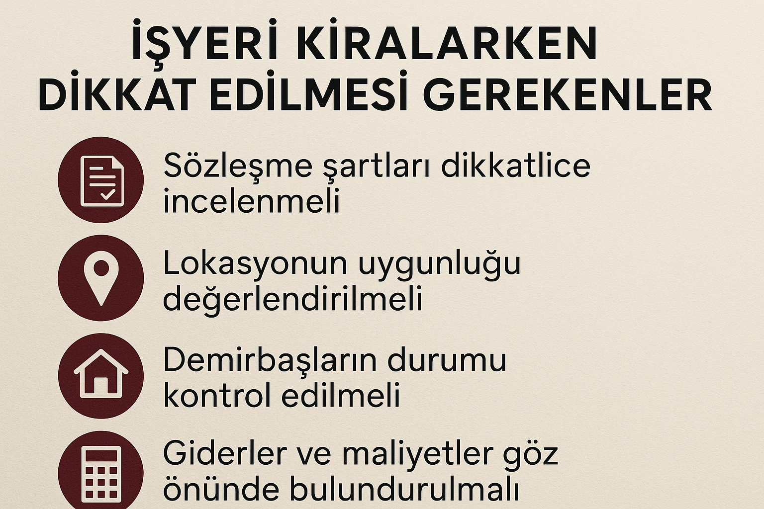 İşyeri Kiralarken Dikkat Edilmesi Gerekenler 